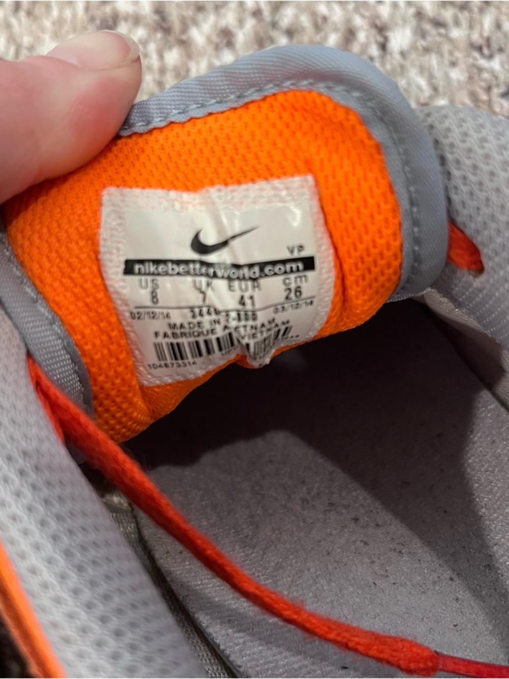 Nike Air Pegasus 89 Team Orange Mens Size 8 Activewear Mesh - Picture 6 of 8